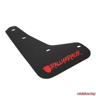 Rally Armor Black Mud Flap With Red Logo and Altered Font Ford Focus ST 13-20 - MF27-UR-BLK/RD-X
