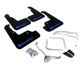 Rally Armor Black Mud Flap With Blue Logo and Altered Font Subaru WRX|STI 2015-2021