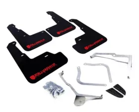 Rally Armor Black Mud Flap With Red Logo and Altered Font Subaru WRX|STI 2015-2021