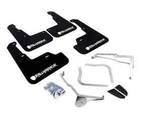 Rally Armor Black Mud Flap With White Logo and Altered Font Subaru WRX|STI 2015-2021