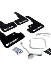 Rally Armor Black Mud Flap With White Logo and Altered Font Subaru WRX|STI 2015-2021                                     - MF32-UR-BLK/WH-X - Image 2