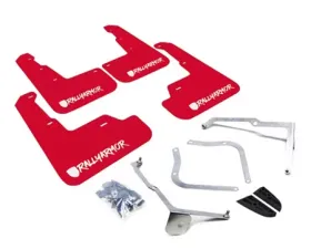 Rally Armor Red Mud Flap With White Logo and Altered Font Subaru WRX|STI 2015-2021