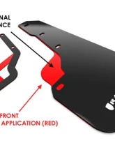 Rally Armor Black Mud Flap With Grey Logo Subaru Crosstrek 18-19                                     - MF46-LTUR-BLK/GRY - Image 2