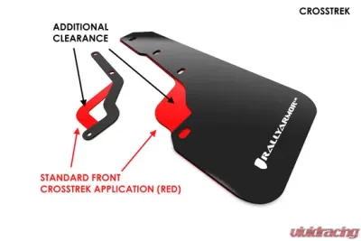 Rally Armor Black Mud Flap With Grey Logo Subaru Crosstrek 18-19 - MF46-LTUR-BLK/GRY