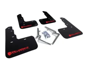 Rally Armor Black Mud Flap With Red Logo and Altered Font Honda Civic Type R 2017-2021