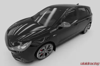 Rally Armor Black Mud Flap With Performance Blue Logo Hyundai Elantra N Line 19-20 - MF59-UR-BLK/PBL