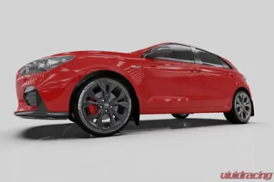 Rally Armor Black Mud Flap With Red Logo Hyundai Elantra N Line 19-20 - MF59-UR-BLK/RD