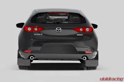 Rally Armor Black Mud Flap With Dark Grey Logo Mazda 3 GT Sport Hatch 2019-2021 - MF61-UR-BLK/DGRY