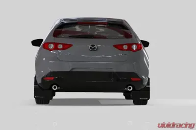 Rally Armor Black Mud Flap With Red Logo Mazda 3 GT Sport Hatch 2019-2021 - MF61-UR-BLK/RD