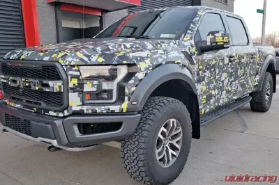 Rally Armor Black UR Mud Flap w/ Silver Logo Ford Raptor 2017-2025 - MF53-UR-BLK/SIL