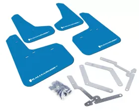 Rally Armor 12-18 Ford Focus SE/ST/RS UR Nitrous Blue Mud Flaps w/ White Logo
