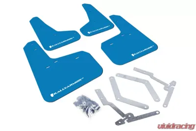Rally Armor 12-18 Ford Focus SE/ST/RS UR Nitrous Blue Mud Flaps w/ White Logo - MF27-UR-NBL/WH