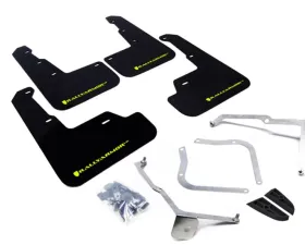 Rally Armor 2015-2021 Subaru WRX/STi Sedan Black UR Mud Flap w/ Green Logo