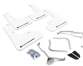 Rally Armor 2015-2021 Subaru WRX/STi Sedan White UR Mud Flap w/ Black Logo