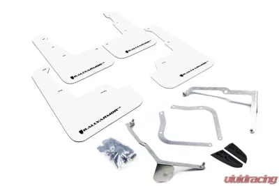 Rally Armor 2015-2021 Subaru WRX/STi Sedan White UR Mud Flap w/ Black Logo - MF32-UR-WH/BLK
