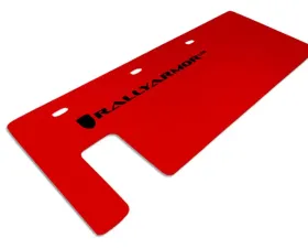 Rally Armor 15-16 Polaris Slingshot Rear Swingarm Mud Flap (1 Flap Only) w/ Red/Black Logo