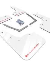 Rally Armor White UR Mud Flap w/ Red Logo Honda Civic Si 16-20                                     - MF50-UR-WH/RD - Image 8