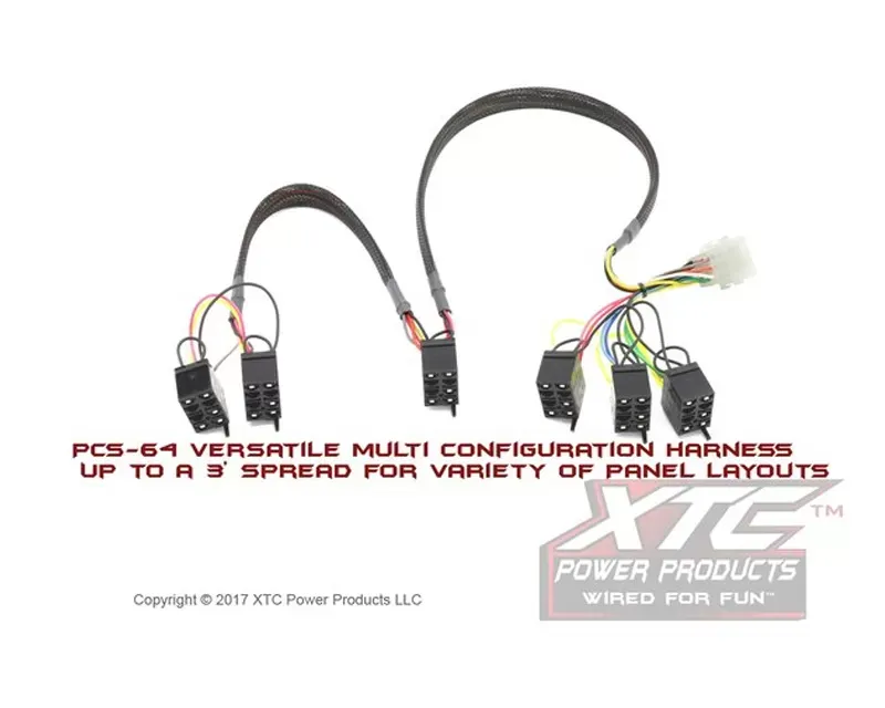 XTC Power Products Plug & Play 6 Switch Power Control System without switch Polaris RZR XP 2011-2017 - PCS-64-NS