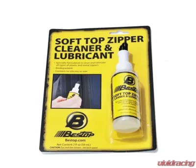 Bestop Soft Top Zipper Cleaner and Lubricant, 2oz Bottle, No Silicone or Wax - 11206-00