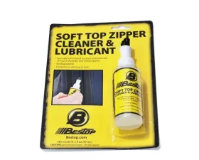 Bestop Soft Top Zipper Cleaner And Lubricant No Silicone No Wax 2oz Bottle Boxed
