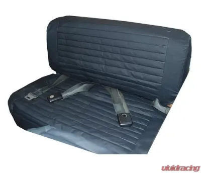 Bestop Black Denim Rear Bench Seat Covers Jeep CJ5 | CJ7 | Wrangler YJ 1965-1995 - 29223-15