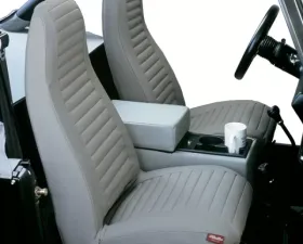 Bestop Charcoal/Gray Front Highback Buckets Seat Covers Jeep Wrangler YJ 1992-1994