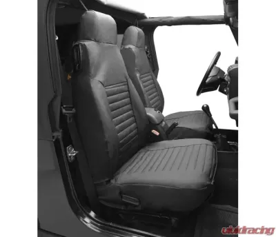 Bestop Black Diamond Front Highback Buckets Seat Covers Jeep Wrangler TJ 2003-2006 - 29228-35