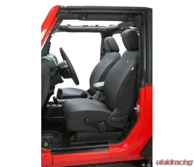 Bestop Black Diamond Front Buckets Seat Covers Jeep Wrangler JK 2007-2012 - 29280-35