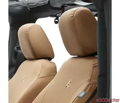 Bestop Tan Front Highback Buckets Seat Covers Jeep Gladiator | Wrangler JL 4-Door 2018-2021 - 29290-04