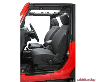 Bestop Black Diamond Front Highback Buckets Seat Covers Jeep Gladiator | Wrangler JL 4-Door 2018-2021 - 29290-35