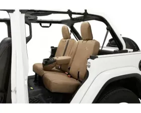 Bestop Tan Rear Bench Seat Covers w/ Fold Down Arm Rest Jeep Wrangler JL 4-Door 2018-2022