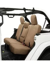 Bestop Tan Rear Bench Seat Covers w/ Fold Down Arm Rest Jeep Wrangler JL 4-Door 2018-2022                                     - 29291-04 - Image 2