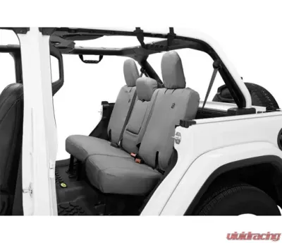 Bestop Charcoal Rear Bench Seat Covers for Jeep Wrangler JL 4-Door 2018-2022 with Arm Rest - 29291-09
