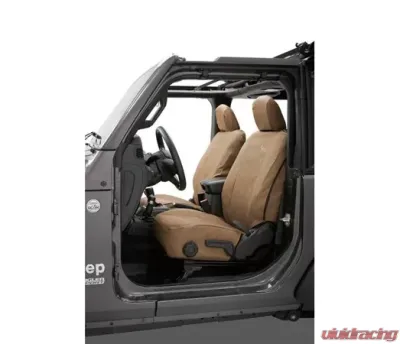 Bestop Tan Front Highback Buckets Seat Covers Jeep Wrangler JL 2-Door 2018-2021 - 29293-04