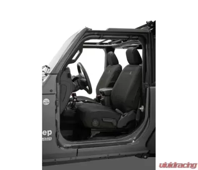 Bestop Black Diamond Front Highback Buckets Seat Covers Jeep Wrangler JL 2-Door 2018-2021 - 29293-35