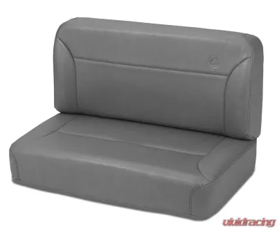 Bestop All Vinyl Charcoal/Gray Trailmax II Fixed-Back Rear Bench Seat Jeep CJ-5 | CJ-7 | Wrangler YJ 1955-1995 - 39437-09