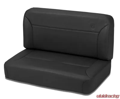 Bestop All Vinyl Black Denim Trailmax II Fixed-Back Rear Bench Seat Jeep CJ-5 | CJ-7 | Wrangler YJ 1955-1995 - 39437-15