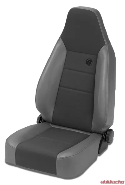 Bestop Fabric Charcoal/Gray Trailmax II Sport Front Seat Jeep CJ-7 | Wrangler YJ 1976-2006 - 39438-09