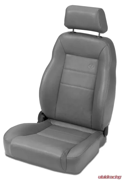 Bestop Trailmax II Pro Front Seat Charcoal/Gray Vinyl Passenger Side for Jeep CJ-7, YJ 1976-2006 - 39450-09