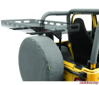 Bestop HighRock 4x4 Tailgate Rack Bracket Kit for Jeep Wrangler 1987-2006, Black - 41411-01