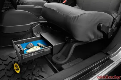 Bestop Driver Side Underseat Lock Box Jeep Wrangler 2007-2018 - 42640-01