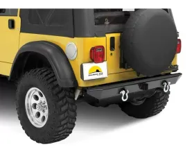 Bestop Satin Black HighRock 4x4 Rear Bumper Jeep Wrangler 1987-2006