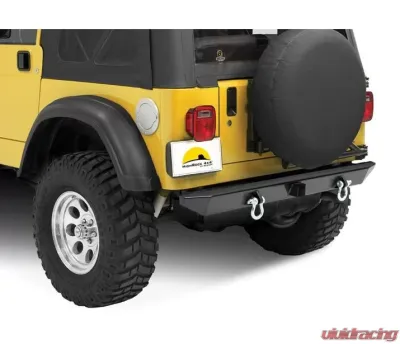 Bestop Satin Black HighRock 4x4 Rear Bumper Jeep Wrangler 1987-2006 - 42902-01