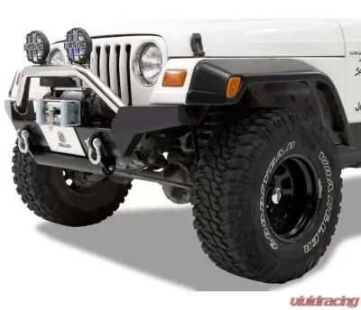 Bestop Satin Black HighRock 4x4 Front Bumper w/ High Access Design Jeep Wrangler 1997-2006 - 42917-01