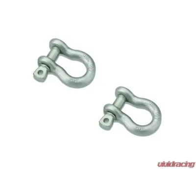 Bestop Silver HighRock 4x4 Shackle/D-Ring .75 Inch Diameter Bolt 9500 lbs. Zinc Plated Steel Pair - 42921-00
