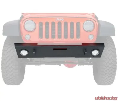 Bestop Matte Black HighRock 4x4 Front Bumper w/ Modular Center Selection Jeep Wrangler 2007-2018 - 44945-01