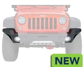 Bestop Matte Black HighRock 4x4 Front Bumper End Caps Jeep Wrangler | Gladiator 2007-2020