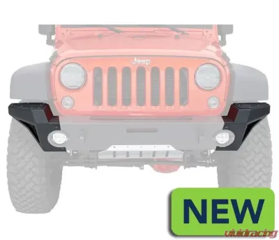 Bestop Matte Black HighRock 4x4 Front Bumper End Caps Jeep Wrangler | Gladiator 2007-2020 - 44946-01