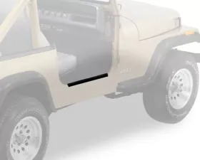 Bestop Black Door Sill Entry Guards for Jeep Wrangler 1997-2006, ABS Plastic, Pair