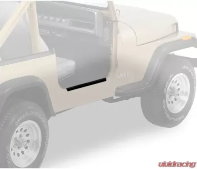 Bestop Black Door Sill Entry Guards for Jeep Wrangler 1997-2006, ABS Plastic, Pair - 51049-01